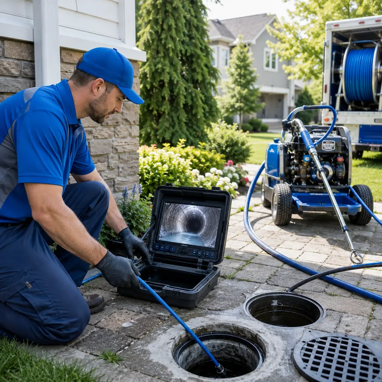 Outdoor drain cleaning professionals serving Colfax, IN